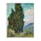 Stupell Industries Tall Trees Green Blue Van Gogh Classical Painting Wood Wall Plaque